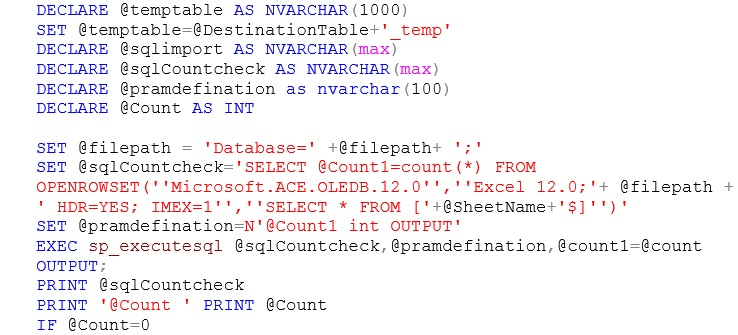 Data Import Simplified: Excel to SQL Using Stored Procedure