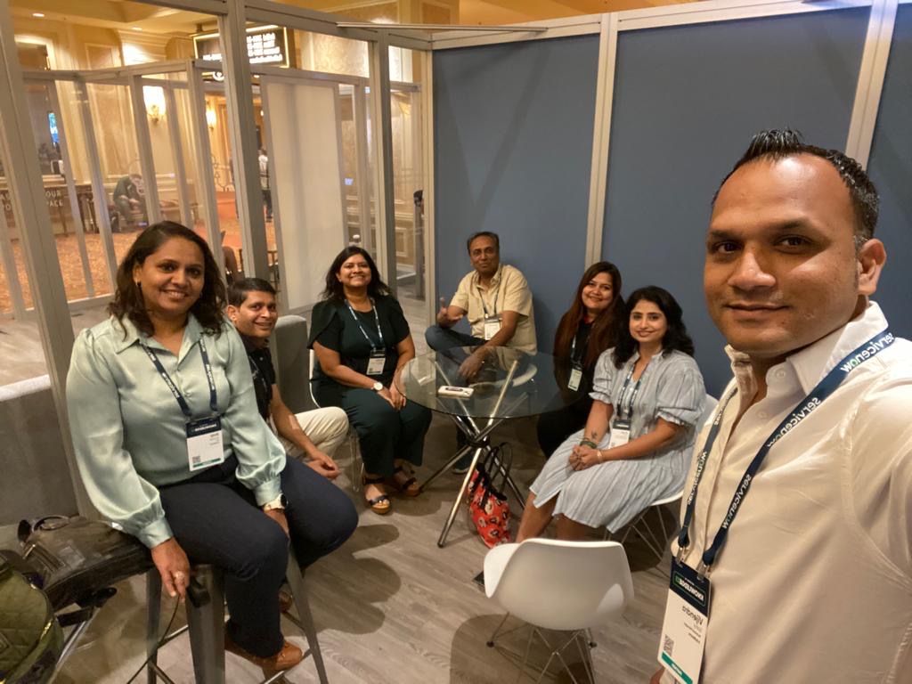 Team InfoBeans at Knowledge 2023 (Left to Right: Priti Arwade, Mitesh Bohra, Tarulata Champawat, Siddharth Sethi, Khushboo Bajaj, Anuja Pawar, Vijendra Sainy) 